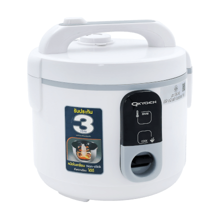 หม้อหุงข้าว OXYGEN รุ่น RC-152 ขนาด 1.5 ลิตร สีขาว_7